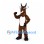 Antelope Mascot Costume in Brown with Black Horns