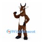 Antelope Mascot Costume in Brown with Black Horns