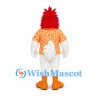 Rooster Mascot Costume with Orange Floral Shirt and Sunglasses