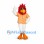 Rooster Mascot Costume with Orange Floral Shirt and Sunglasses
