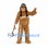 Warrior Mascot Costume with Tan Fringed Outfit and Headband