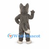 Husky Mascot Costume in Gray with White Belly