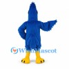 Blue Jay Mascot Costume with Yellow Beak and Feet