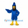 Blue Jay Mascot Costume with Yellow Beak and Feet