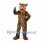Leopard Mascot Costume with Spotted Body and Open Mouth