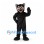 Werewolf Mascot Costume in Black with White Face and Fangs