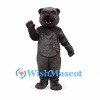 Bear Mascot Costume in Dark Gray with Round Belly