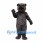 Bear Mascot Costume in Dark Gray with Round Belly