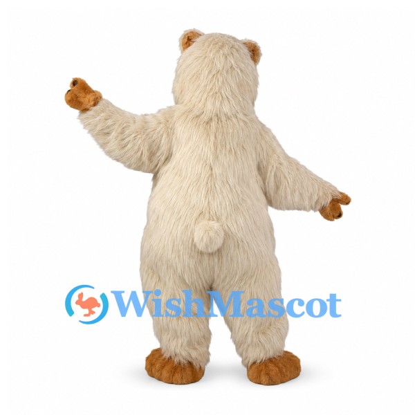 Polar Bear Mascot Costume in Cream with Tan Muzzle