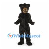 Black Bear Mascot Costume with Brown Muzzle