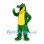 Crocodile Mascot Costume in Green with Yellow Belly