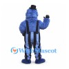 Monster Mascot Costume in Blue with Striped Pants and Top Hat