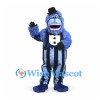 Monster Mascot Costume in Blue with Striped Pants and Top Hat