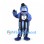 Monster Mascot Costume in Blue with Striped Pants and Top Hat