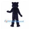 Panther Mascot Costume in Navy Blue with Yellow Eyes