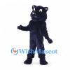 Panther Mascot Costume in Navy Blue with Yellow Eyes