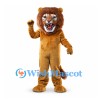 Lion Mascot Costume with Brown Mane and Open Mouth