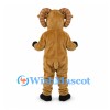 Ram Mascot Costume in Tan with Curled Horns