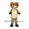 Ram Mascot Costume in Tan with Curled Horns