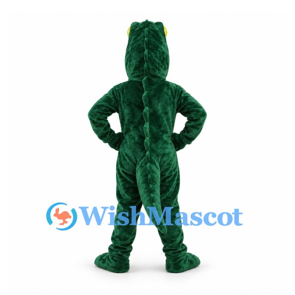 Crocodile Mascot Costume in Green with Long Toothy Snout