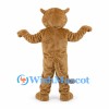 Cougar Mascot Costume in Tan with Open Mouth