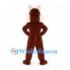 Dog Mascot Costume in Brown with White Cheeks and Belly