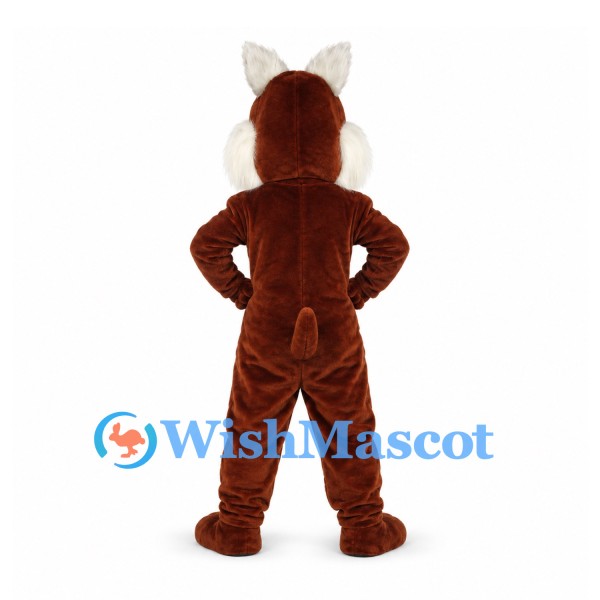 Dog Mascot Costume in Brown with White Cheeks and Belly