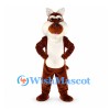 Dog Mascot Costume in Brown with White Cheeks and Belly