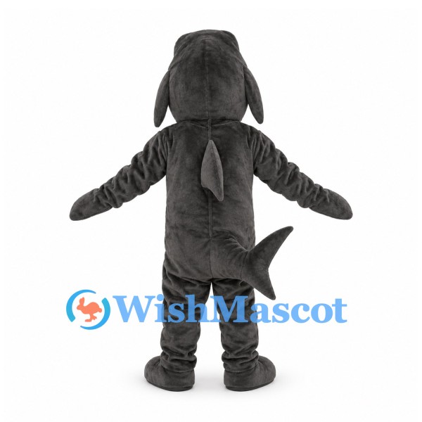 Shark Mascot Costume in Gray with White Belly