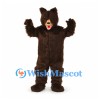 Bear Mascot Costume in Dark Brown with Shaggy Fur