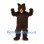 Bear Mascot Costume in Dark Brown with Shaggy Fur