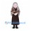 Grandmother Mascot Costume with Long Gray Hair and Floral Blouse