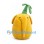 Elephant Character Mascot Costume in Yellow with Green Leaf Tuft