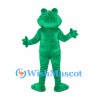 Frog Mascot Costume in Green with Yellow Belly