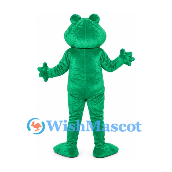 Frog Mascot Costume in Green with Yellow Belly