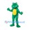 Frog Mascot Costume in Green with Yellow Belly