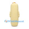 Hot Dog Mascot Costume with Red Sausage and Yellow Mustard
