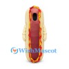 Hot Dog Mascot Costume with Red Sausage and Yellow Mustard