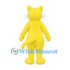 Cat Mascot Costume in Yellow with Blue Belly