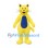 Cat Mascot Costume in Yellow with Blue Belly