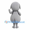 Elephant Mascot Costume in Gray with Blue Drum