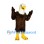Bald Eagle Mascot Costume in Brown with White Head