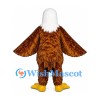 Bald Eagle Mascot Costume with Brown Wings and Yellow Feet
