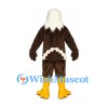 Bald Eagle Mascot Costume in Brown with Large White Head