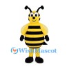 Bee Mascot Costume with Yellow Wings and Black Stripes