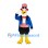 Bald Eagle Mascot Costume with Patriotic Top Hat and Blue Coat