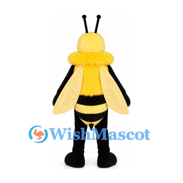 Bee Mascot Costume in Yellow and Black with Long Wings