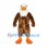 Bald Eagle Mascot Costume with Mottled Brown Body and Orange Feet