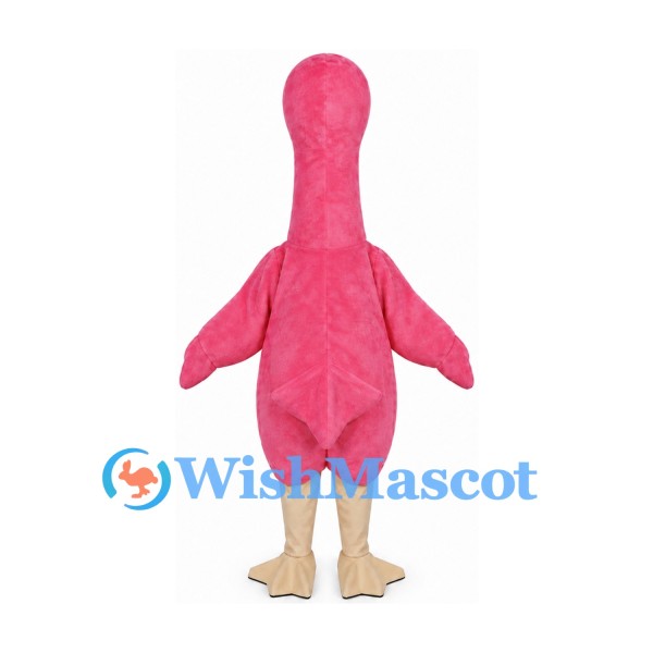 Flamingo Mascot Costume in Pink with Long Neck