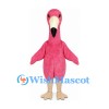 Flamingo Mascot Costume in Pink with Long Neck